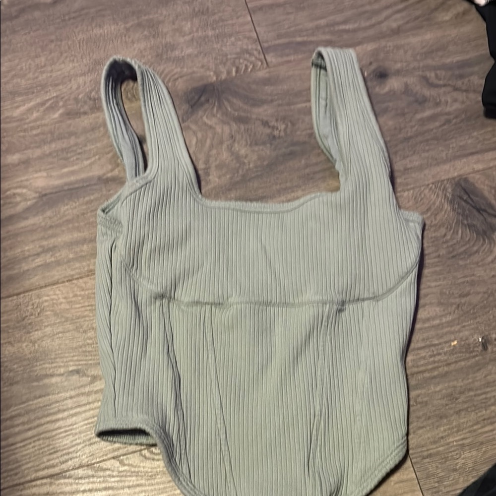 Aritzia Soft green Pleated Skirt